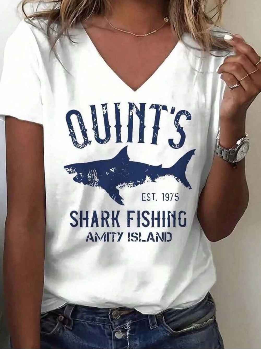 Quints Shark Fishing T-Shirt - XXXL